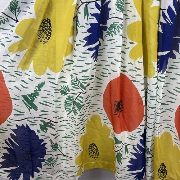 Girls From Savoy Anthropologie Women Silk Dress Size 6 Multicolor Primary Blooms - Picture 6 of 11